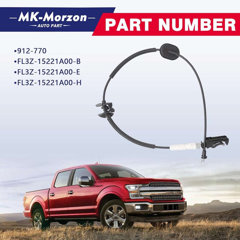 MK-Morzon Front Left Driver or Right Side Door Latch Release Cable Compatible With 2015-2020 Ford F150 Replaces# 912-770, FL3Z-15221A00-B, FL3Z-15221A00-E, FL3Z-15221A00-H - Image 2
